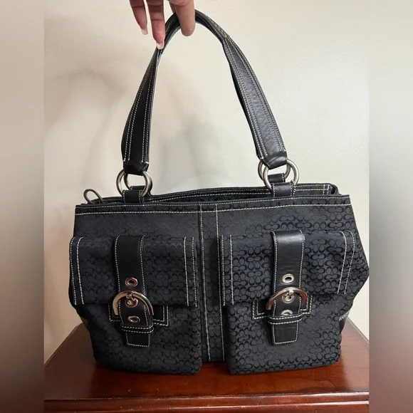 Coach SoHo Mini Signature and leather Women's Handbag tote - Picture 1 of 14